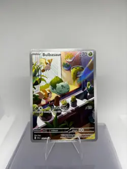 Pokemon TCG Stellar Crown Illustration Holo Bulbasaur Card 143/142SV07 Rare - Image 1