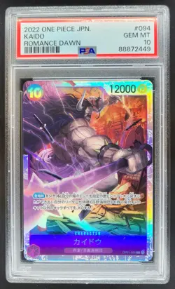 2022 One Piece Romance Dawn Kaido #OP01-094 Super Rare PSA 10 BH5 - Image 1