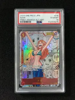 2024 One Piece Japanese Manga Alternate Art #OP01-016 Nami PSA 10 ER26 - Image 1
