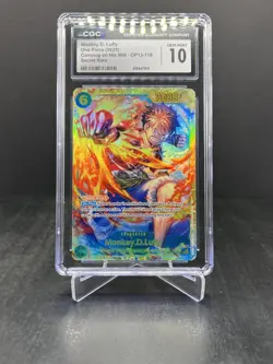 2025 One Piece Carrying on His Will Monkey D. Luffy Secret Rare CGC 10 #OP13-118 - Image 1