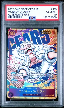 2023 ONE PIECE JPN OP05-AWAKENING OF THE NEW ERA #119 MONKEY D. LUFFY PSA 10 - Image 1
