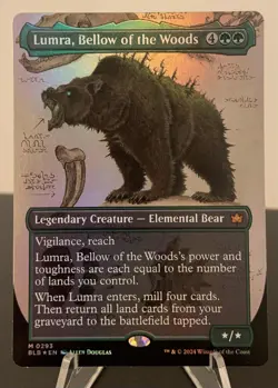 LUMRA BELLOW OF THE WOODS BORDERLESS FOIL BLOOMBURROW BLB MYTHIC MTG MAGIC (293) - Image 1
