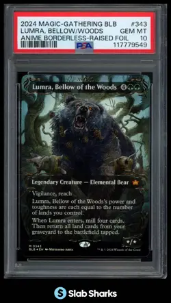 2024 MTG #0343 LUMRA, BELLOW OF THE WOODS MYTHIC BORDERLESS RAISED FOIL PSA 10 - Image 1