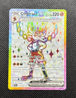 Pokemon TCG - Cinderace ex 157/142 Sv07: Stellar Crown Holo Full Art NM - Image 1