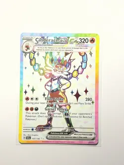 Pokemon Cinderace ex 157/142 Sv07 Stellar Crown Ultra Rare Full Art Holo EX Card - Image 1