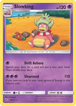 Slowking 48/147 Rare SM - Burning Shadows Pokemon Card - Image 1