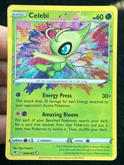 Celebi 009/185 - Amazing Rare AR - MP - LP - Pokemon TCG Card - Image 1