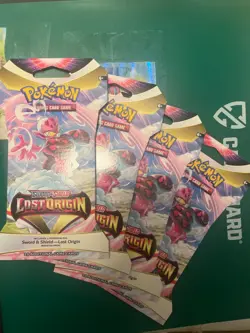 Pokemon TCG Sword and Shield Lost Origin x4 sleeved Booster Packs Lot of 4 820650850691 - Image 1