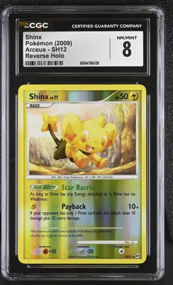 CGC 8 Shinx 2009 Arceus SH12 Reverse Holo Pokemon Card - Image 1