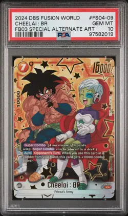 2024 DRAGON BALL SUPER CARD GAME FUSION WORLD RAGING ROAR CHEELAI : BR PSA 10 - Image 1