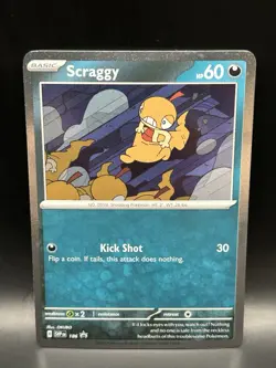 Scraggy 186 - Pokemon Scarlet & Violet Black Star Promo Card - NM (swirl) - Image 1