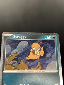 Scraggy 186 - Pokemon Scarlet & Violet Black Star Promo Card - NM (swirl) - Image 2