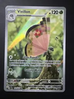 Pokemon Cards Vivillon 193/191 Sv08: Surging Sparks Holo IR Illustration NM TCG - Image 1