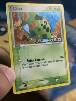 Cacnea 44/106 Reverse Holo Stamped 2005 Pokemon EX Emerald Card MP PL - Image 4