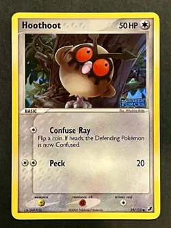 Hoothoot 59/115 EX Unseen Forces Stamped Reverse Holo Pokemon Card NM Vintage - Image 1
