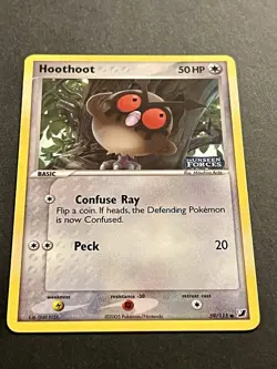 Hoothoot 59/115 EX Unseen Forces Stamped Reverse Holo Pokemon Card NM Vintage - Image 3