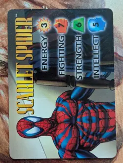 OverPower Marvel IQ Fleer 1996 Scarlet Spider Hero Character Card Rare NM - Image 1