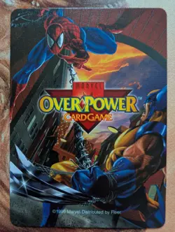 OverPower Marvel IQ Fleer 1996 Scarlet Spider Hero Character Card Rare NM - Image 2