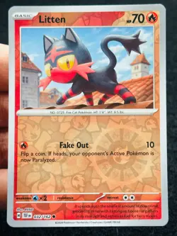 Litten 032/162 Reverse holo - LP-NM - Pokemon TCG Card - Image 1