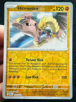 Hitmonlee 106/165 Reverse holo - MP - LP - Pokemon TCG Card - Image 1