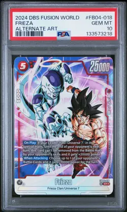 2024 DRAGON BALL SUPER CARD GAME FUSION WORLD ULTRA LIMIT FRIEZA PSA 10 - Image 1