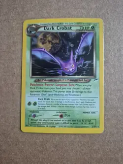 Dark Crobat - 2/105 - Pokemon Neo Destiny Unlimited Holo Rare Card WOTC LP Nice - Image 1