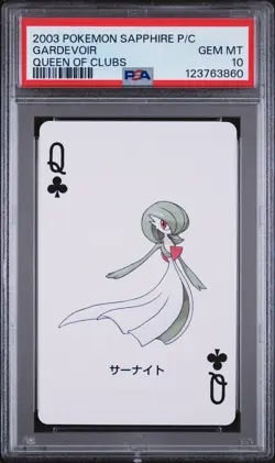 2003 POKEMON SAPPHIRE VERSION PLAYING CARDS QUEEN OF CLUBS GARDEVOIR PSA 10 - Image 1