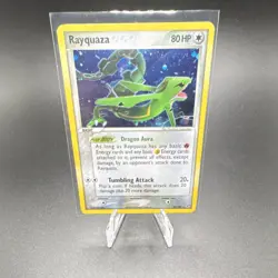 Pokemon Rayquaza EX Deoxys 22/107 Basic Dragon 80 HP Holo Rare Card English - Image 1