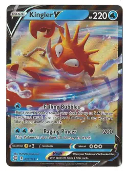 Kingler V 028/172 Brilliant Stars Ultra Rare Holo Pokemon TCG Card NM Foil - Image 1