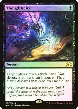 Magic The Gathering MTG THOUGHTSEIZE FOIL Double Masters NM Near Mint - Image 1