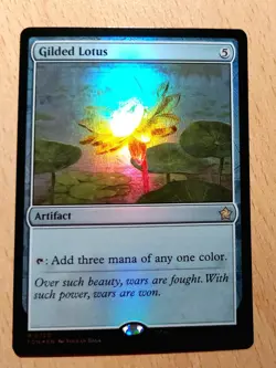 Magic MTG: # FOIL # Vergoldeter Lotus, Gilded Lotus, English Mint, Manabooster - Image 1