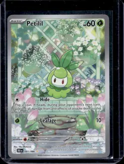 2025 Pokemon Black Bolt Petilil Full Art Illustration Rare #091/086 - Image 1