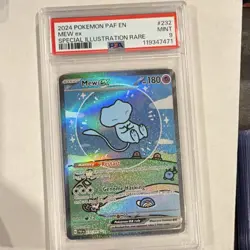 Pokemon Mew ex 232/091 SV: Paldean Fates EX Holo SIR Basic 180HP PSA 9 - Image 1