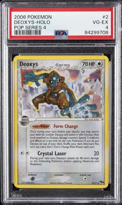 2006 POKEMON POP SERIES 4 #2 DEOXYS-HOLO PSA 4 - Image 1