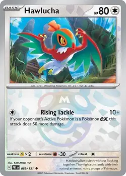 Hawlucha (Master Ball) 089/131 - HOLO - Pokemon Prismatic Evolutions NM - Image 1