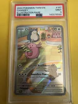 Pokemon Chansey 187/167 Sv06 Twilight Masquerade Illustration Rare PSA 9 - Image 1