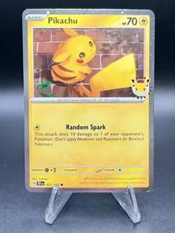 Pokemon TCG Pikachu 051/162 Pokemon Day 2026 Promo Holo - Image 1