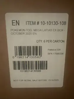 SEALED CASE Pokemon Mega Latias ex Box (Contains 6 Boxes) - Image 1