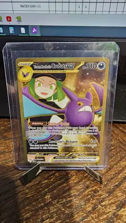 Team Rocket's Crobat ex 242/182 Gold Destined Rivals Hyper Rare Pokemon NM - Image 1