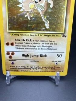 Hitmonlee 7/62 Fossil Holo Vintage Pokemon TCG - Image 3