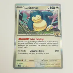 Hop's Snorlax Journey Together Holo Pokemon TCG 117/159 Scarlet Violet Sv09 Rare - Image 1
