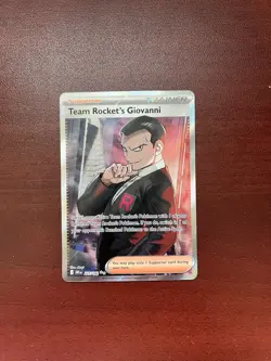 Pokemon TCG Destined Rivals Team Rocket's Giovanni Full Art Rare 225/182 NM - Image 3