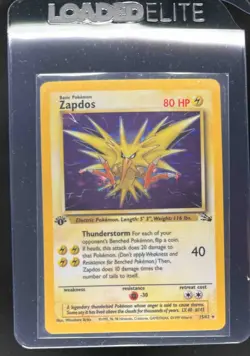 1999 Pokemon Fossil 1st Edition Zapdos #15/62 - Image 1