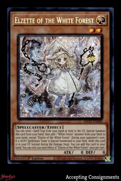 2025 Yu-Gi-Oh! TCG Mega Pack 1st Ed #MP25EN080 Elzette of the White Forest PSE - Image 1