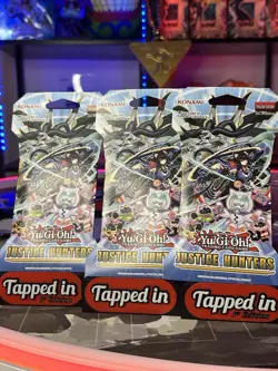 Justice Hunters Yugioh Sealed Booster Packs 3 Blister Packs JUSH - Image 1