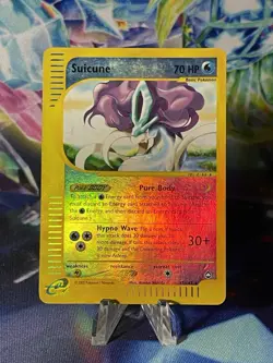Pokemon 2002 Suicune TCG Reverse Holo Rare Card Aquapolis 37/147 - Image 3