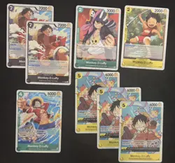 One Piece PRB02 Lot Of 8 Monkey D Luffy (Pirate Foil) - Image 1