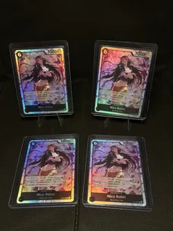 4x Nico Robin OP12-087 SR - One Piece TCG English Legacy of the Master Foil NM - Image 1