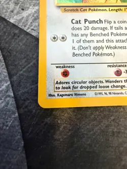 Meowth 10/53 Holo Black Star Promo WOTC 2000 Game Boy Swirl Pokemon TCG - LP - Image 4