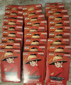 LOT OF 30 One Piece OP-13 Carrying on His Will Sleeved Blister Booster Packs NEW - Image 1